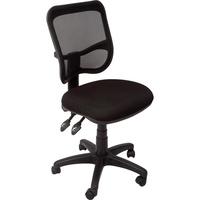 OPERATOR MESH CHAIR Black Fabric Medium Back