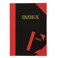 CUMBERLAND NOTEBOOK A4 100 Leaf Indexed Red And Black
