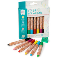 FIRST CREATIONS EASI-GRIP Water Colour Pencils Assorted Pack of 6