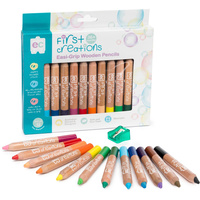 FIRST CREATIONS EASI-GRIP Wooden Pencils Assorted Pack of12