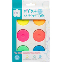 FIRST CREATIONS WATERCOLOURS Paint Set Fluoro Pack of 6