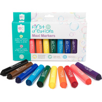 FIRST CREATIONS MAXI MARKERS Assorted Colours Pack of 10