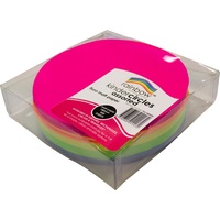 KINDER CIRCLES 85GSM 180mm Fluro Assorted 500 Sheets Pack