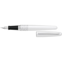 PILOT MR FOUNTAIN PEN MR2 White Tiger White Barrel  Medium Black Ink