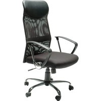 SYLEX STAT EXECUTIVE CHAIR High Back W/Arms Mesh Black