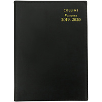 Collins Vanessa Financial Year Diary A4 Week to Opening 1 HR Black