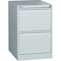 GO 2 DRAWER FILING CABINET H705mm x W460mm x D620mm Silver Grey