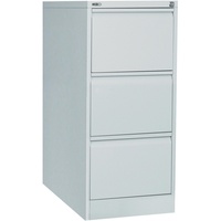 GO 3 DRAWER FILING CABINET H1016mm x W460mm x D620mm Silver Grey