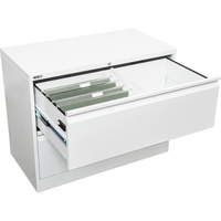 GO LATERAL FILING CABINET 2 Drawers H705xW900xD470mm White China