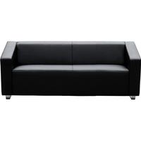 CUBE LOUNGE W 2000 x H 880 x D 720mm Black Leather