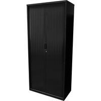 RAPIDLINE GO TAMBOUR CUPBOARD 5 SHELVES 900 W x 1981mm H x 473mm D Black