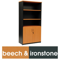 LOGAN CUPBOARD 1800X900 Half Door Beech & Ironstone