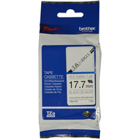 BROTHER HSE-241 SHRINK TUBE 17.7mm Black On White Compatible with PT-E300VP