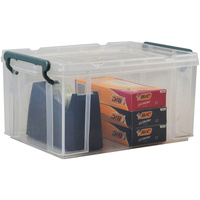 ITALPLAST STACKA STORAGE BOX 20 Litre With Lid Clear