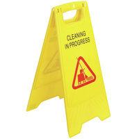 ITALPLAST SAFETY SIGN Cleaning In Progress Yellow