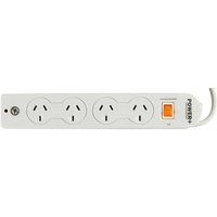 POWERPLUS POWERBOARD 4 OUTLET Master Switch,Surge & Overload