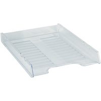 ITALPLAST DOCUMENT TRAY A4 Compact Multi Fit Tint Clear