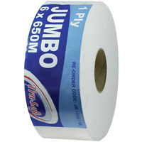 TRUSOFT JUMBO TOILET ROLLS 1ply Carton of 6