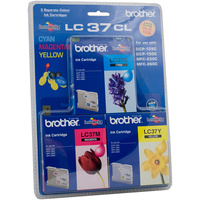 BROTHER INK CARTRIDGE LC-37CL3PK Value Pack Colour