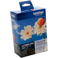 BROTHER INK CARTRIDGE LC-39BK2PK Twin Pack Black