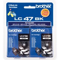 BROTHER INK CARTRIDGE LC-47TWIN Twin Pack Black