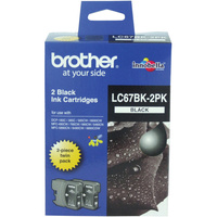 BROTHER INK CARTRIDGE LC-67BK2PK Twin Pack Black
