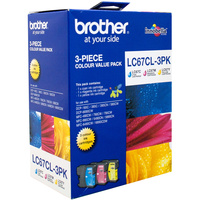BROTHER INK CARTRIDGE LC-67CL3PK Value Pack Colour