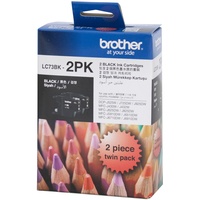 BROTHER INK CARTRIDGE LC-73BK2PK Twin Pack Black