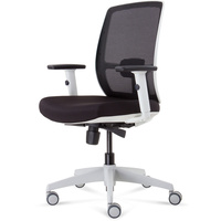 RAPIDLINE LUMINOUS MESH CHAIR Black Fabric White Frame