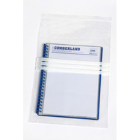 CUMBERLAND RESEALABLE PLASTIC Write On 305mm x 460mm Pack of 100