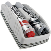 PENTEL MAXIFLO WHITEBOARD ERASER SET PUMP IT MWLB Black Red