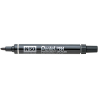 PENTEL N50 PERMANENT MARKERS Bullet Black