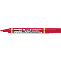PENTEL N860 PERMANENT MARKER Chisel Red