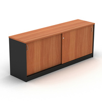 OM CREDENZA W1500 x D450 x H720mm Cherry Charcoal