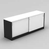 OM CREDENZA W1500 x D450 x H720mm White Charcoal