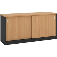 OM CREDENZA W1800 x D450 x H720mm Beech Charcoal