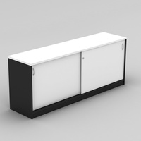 OM CREDENZA W1800 x D450 x H720mm White Charcoal