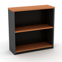 OM BOOKCASE W900 x D320 x H900mm Cherry Charcoal