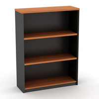 OM BOOKCASE W900 x D320 x H1200mm Cherry Charcoal