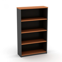 OM BOOKCASE W900 x D320 x H1500mm Cherry Charcoal