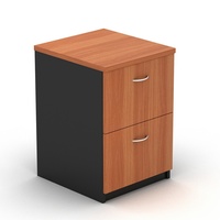 OM FILING CABINET 2 DRAWER W468 x D510 x H720mm Cherry Charcoal