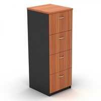 OM FILING CABINET 4 DRAWER W468 x D510 x H1320mm Cherry Charcoal