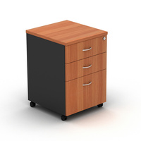 OM MOBILE PEDESTAL 1 Filing 2 Stationery Drawers Cherry Charcoal