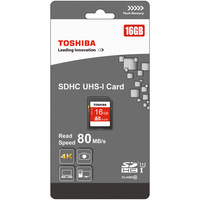 TOSHIBA MEMORY CARD 16GB SDHC USH-1 Class 10