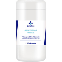 Dynatise Hand Sanitiser Wipes Pack of 100 Sheets