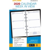 DEBDEN REFILL PERSONAL Organiser For 6 Ring Weekly Dayplanner