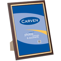 CARVEN DOCUMENT FRAME A4 Wall Mountable Redwood Gold