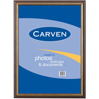 CARVEN DOCUMENT FRAME A3 Wall Mountable Redwood Gold