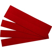 QUARTET MAGNETIC STRIPS. 22x150mm Red Pack of 25