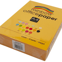RAINBOW COLOUR COPY PAPER A4 80GSM Gold Ream of 500